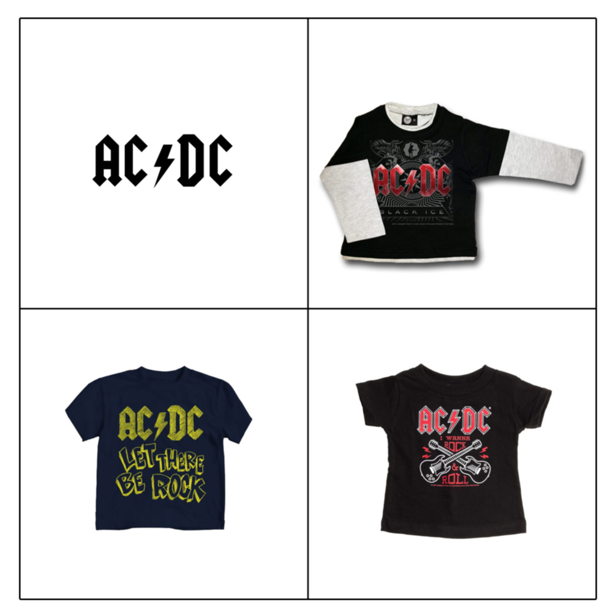 acdc, t-shirt 2 10anni bambino