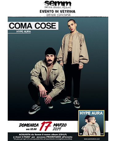 semm store evento instore Coma Cose Bologna