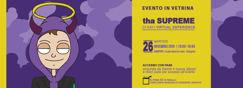 tha Supreme, evento in vetrina Semm Music Store - Bologna