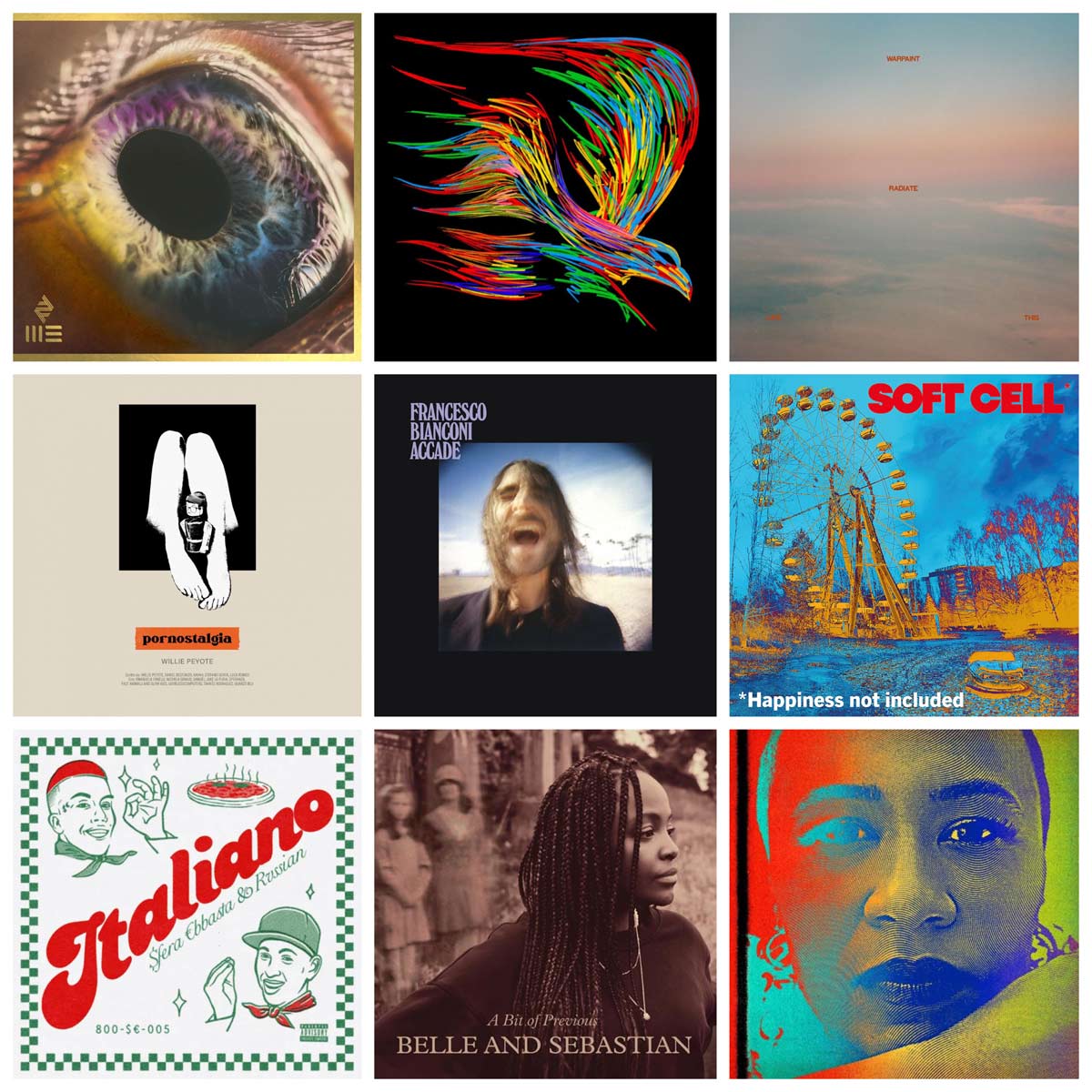 Le novità discografiche di maggio: Arcade Fire, Ministri, Warpaint, Willie Peyote, Francesco Bianconi, Soft Cell, Sfera ebbasta, Belle and Sebastien, Emili Sande