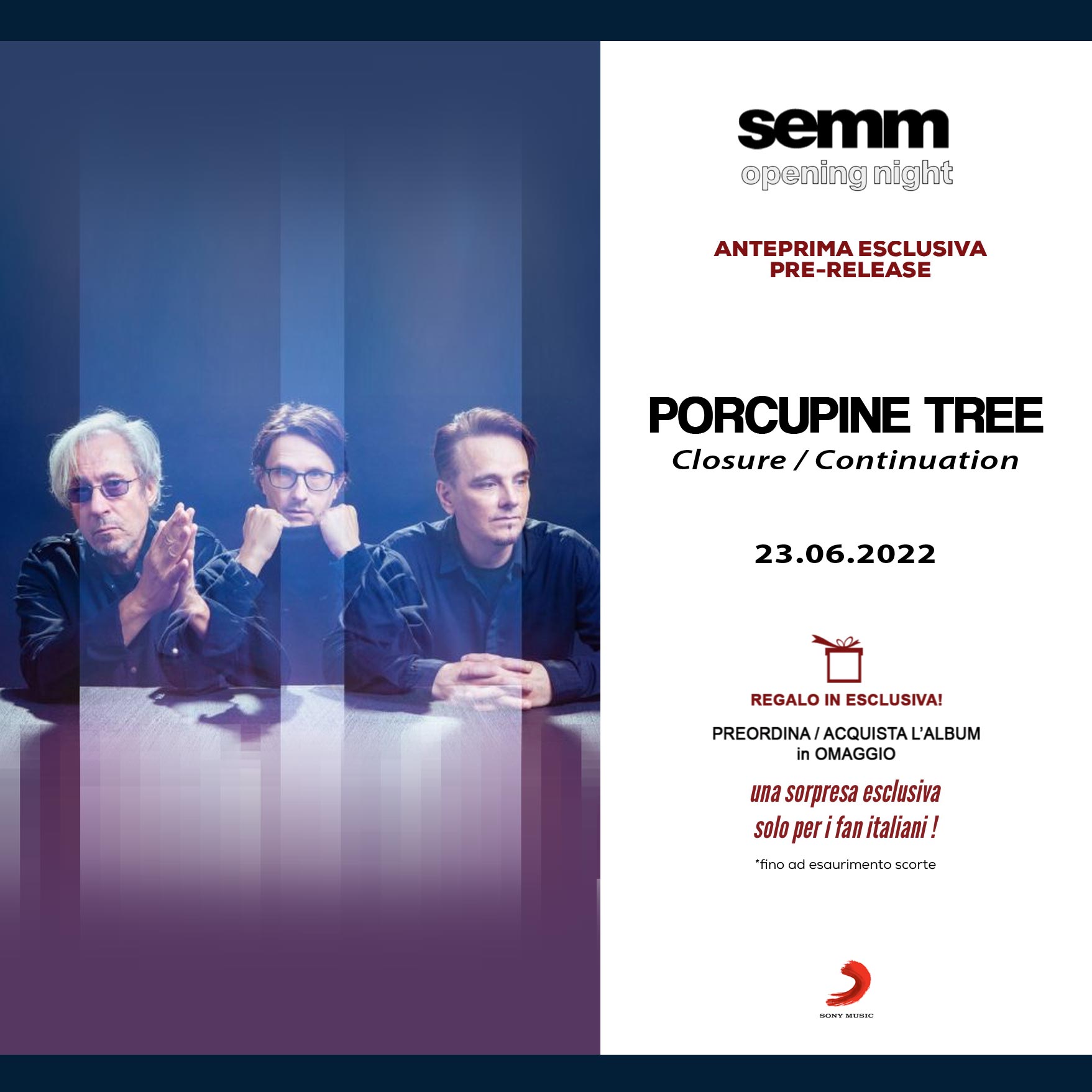 Porcupine Tree anteprima Nazionale nuovo album Closer / Continuation