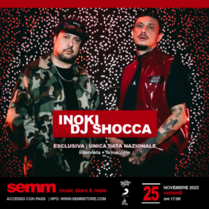 Inoki e Dj Shocca Intervista e Firmacopie da Semm Music Store