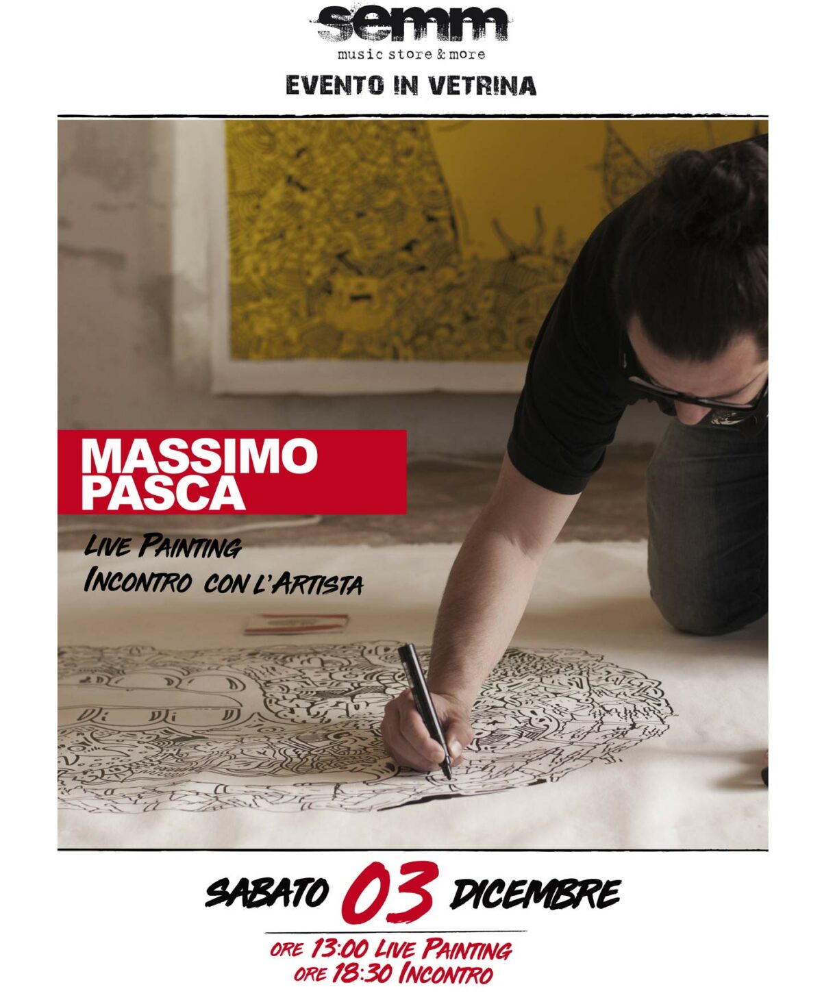 Massimo Pasca - live Painting da Semm Music Store