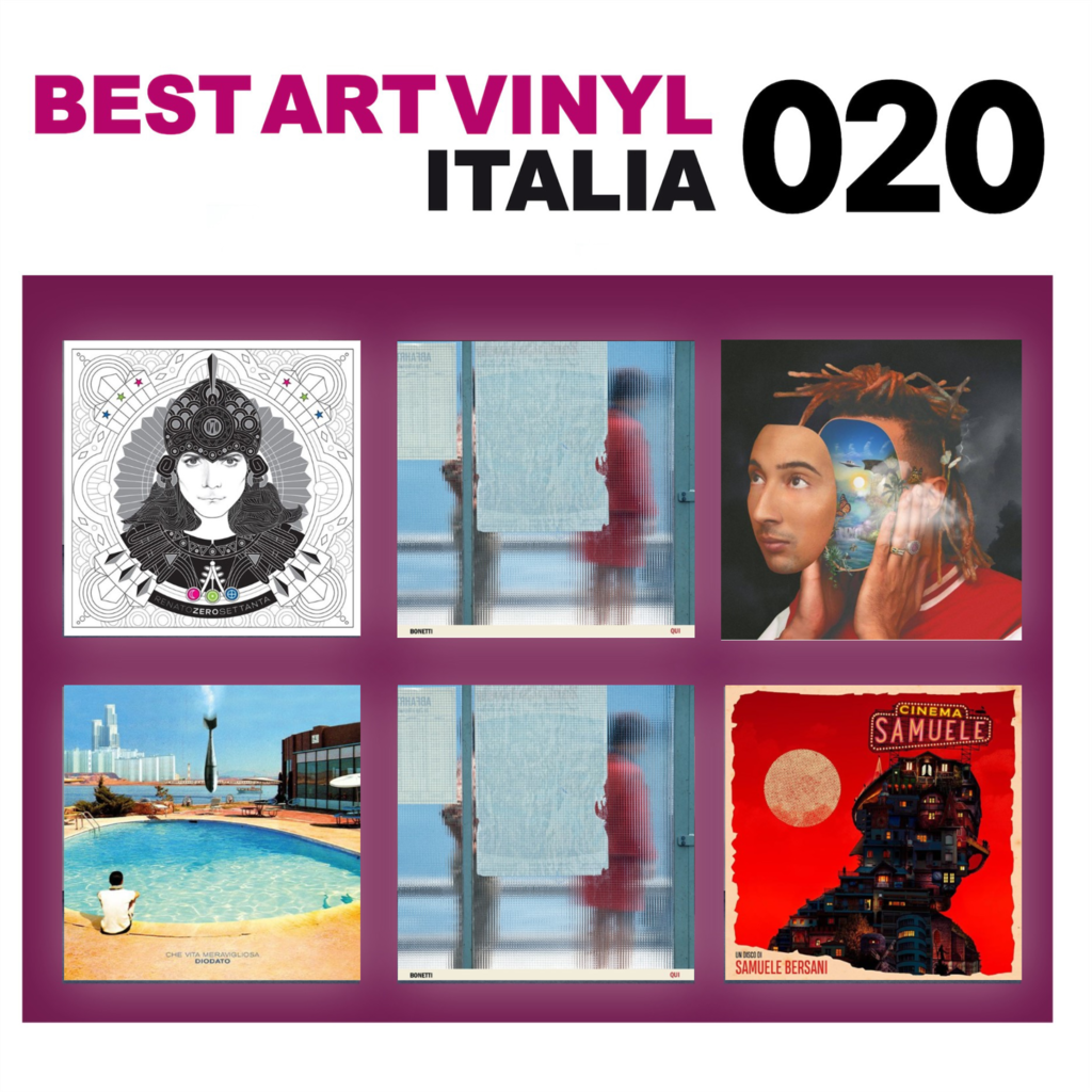 Best Art Vinyl Italia edizione 020, le copertine vincitrici: Renato Zero ZeroSettanta, Bonetti Qui, Ghali DNA, Diodato Che Vita Meravigliosa Samuele Bersani Cinema Samuele