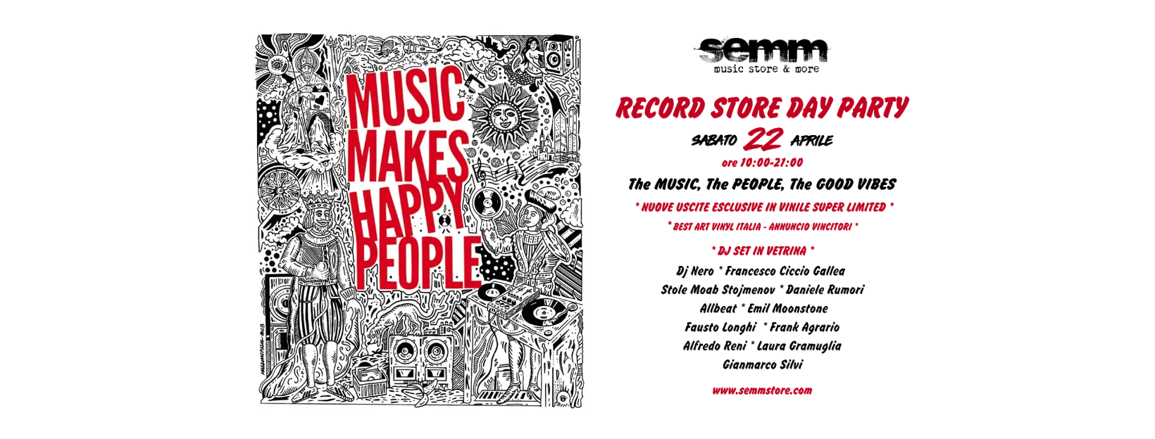 Record store day semm music bologna 22 Aprile 2023